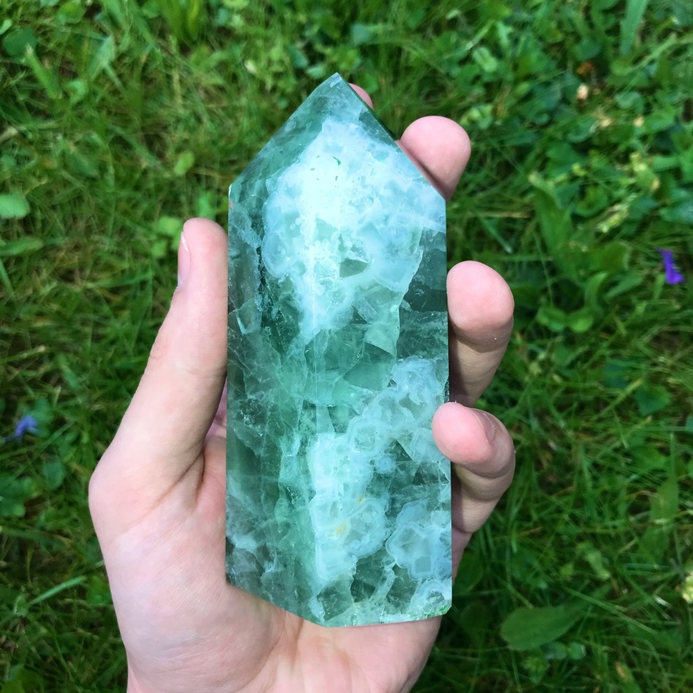 Beautiful 1.4lb Fluorite Tower! <3